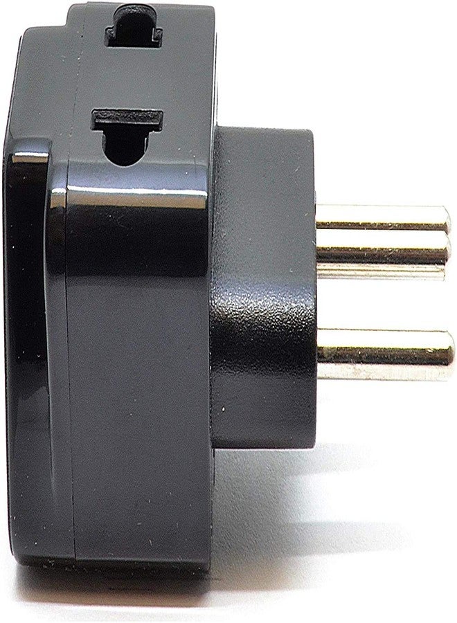 OREI India to Switzerland, Rwanda, Liechtenstein (Type J) Travel Adapter Plug - 2 in 1 - CE Certified - RoHS Compliant - 2 Pack - Black Color (P21-11A-2PK) - Image 3